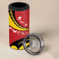 Papua New Guinea 50th Independence Anniversary 4 in 1 Can Cooler Tumbler Special Style Red Version LT05 - Polynesian Pride