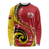 Papua New Guinea 50th Independence Anniversary Long Sleeve Shirt Special Style Red Version LT05 Unisex Red - Polynesian Pride