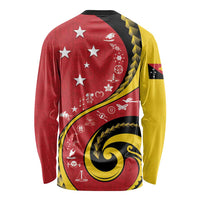 Papua New Guinea 50th Independence Anniversary Long Sleeve Shirt Special Style Red Version LT05 - Polynesian Pride