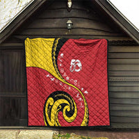 Papua New Guinea 50th Independence Anniversary Quilt Special Style Red Version - Polynesian Pride