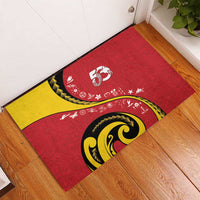 Papua New Guinea 50th Independence Anniversary Rubber Doormat Special Style Red Version LT05 - Polynesian Pride