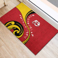 Papua New Guinea 50th Independence Anniversary Rubber Doormat Special Style Red Version LT05 - Polynesian Pride