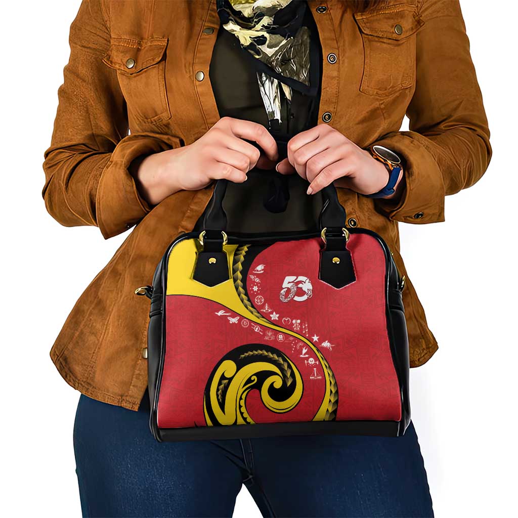 Papua New Guinea 50th Independence Anniversary Shoulder Handbag Special Style Red Version - Polynesian Pride