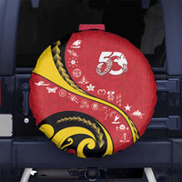 Papua New Guinea 50th Independence Anniversary Spare Tire Cover Special Style Red Version - Polynesian Pride