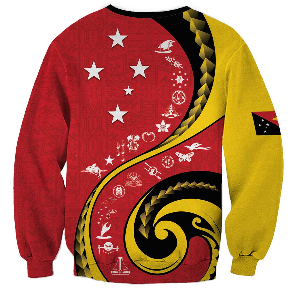 Papua New Guinea 50th Independence Anniversary Sweatshirt Special Style Red Version LT05 - Polynesian Pride