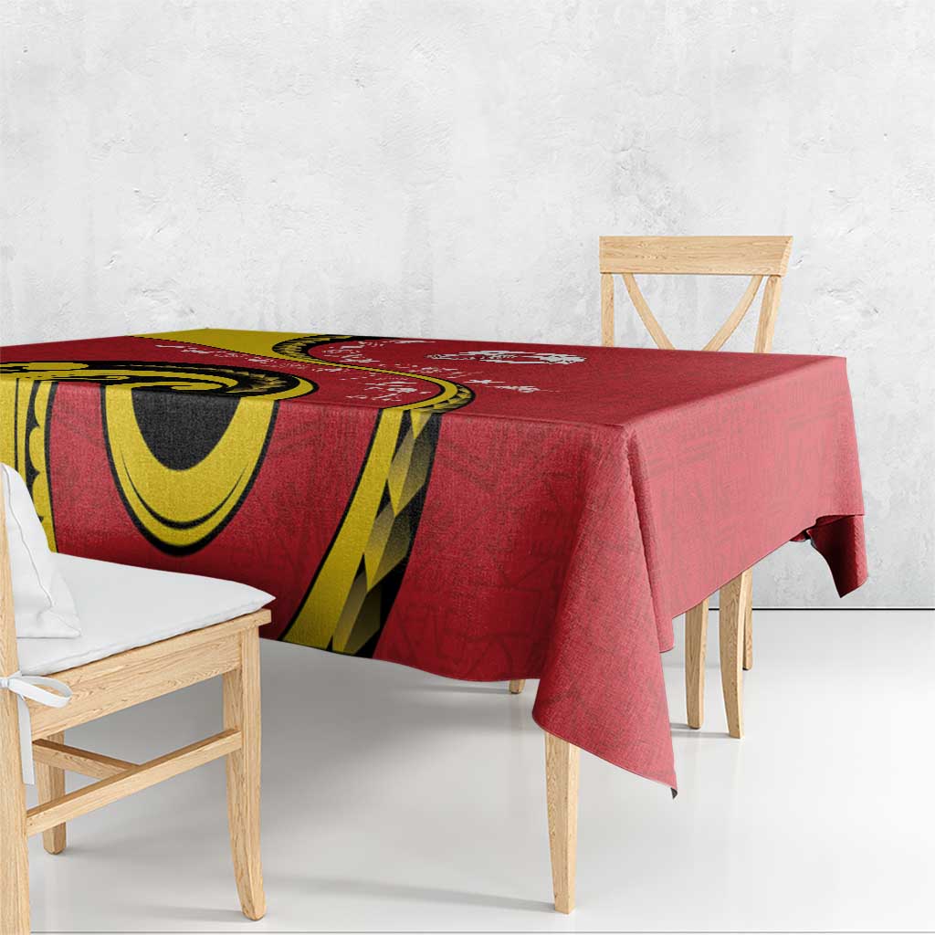 Papua New Guinea 50th Independence Anniversary Tablecloth Special Style Red Version LT05 - Polynesian Pride