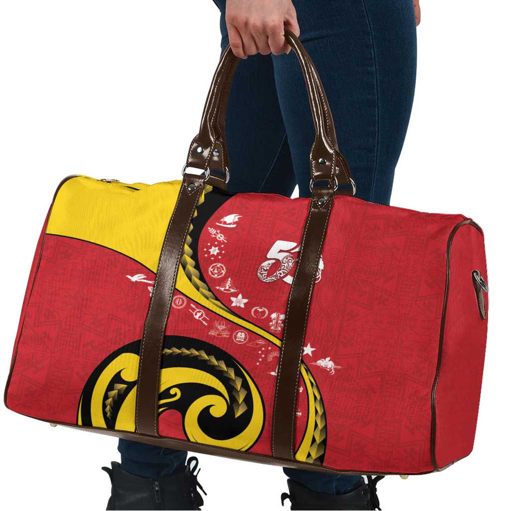 Papua New Guinea 50th Independence Anniversary Travel Bag Special Style Red Version - Polynesian Pride