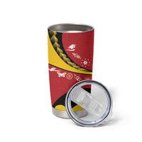 Papua New Guinea 50th Independence Anniversary Tumbler Cup Special Style Red Version - Polynesian Pride