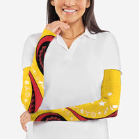 Papua New Guinea 50th Independence Anniversary Arm Sleeves Special Style Yellow Version - Polynesian Pride