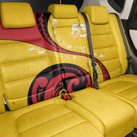 Papua New Guinea 50th Independence Anniversary Back Car Seat Cover Special Style Yellow Version - Polynesian Pride