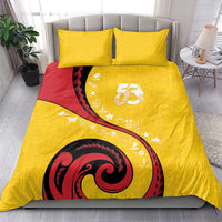 Papua New Guinea 50th Independence Anniversary Bedding Set Special Style Yellow Version - Polynesian Pride