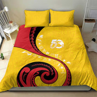 Papua New Guinea 50th Independence Anniversary Bedding Set Special Style Yellow Version - Polynesian Pride