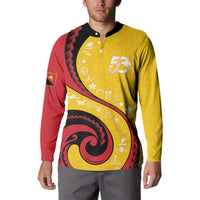 Papua New Guinea 50th Independence Anniversary Button Sweatshirt Special Style Yellow Version LT05 - Polynesian Pride