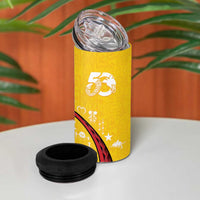 Papua New Guinea 50th Independence Anniversary 4 in 1 Can Cooler Tumbler Special Style Yellow Version LT05 - Polynesian Pride