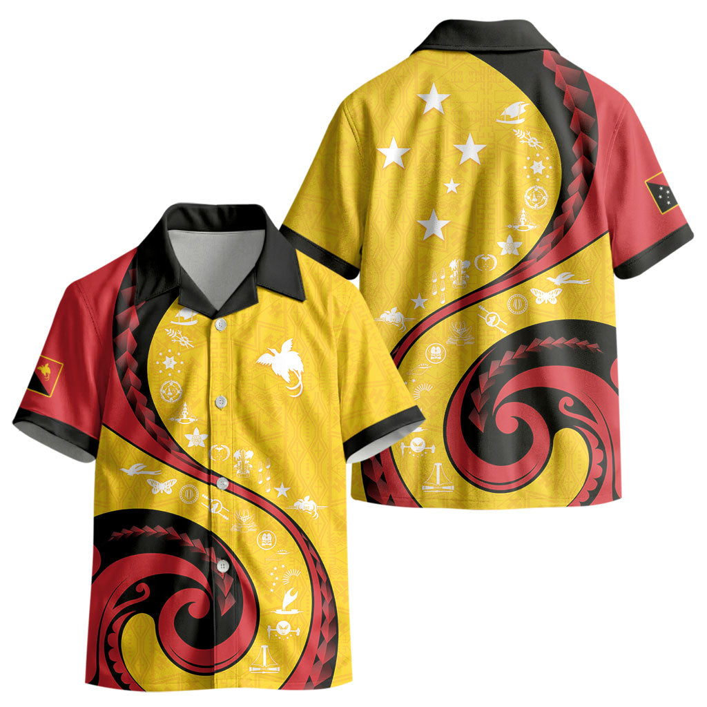 Papua New Guinea Independence Kid Hawaiian Shirt Special Style Yellow Version LT05