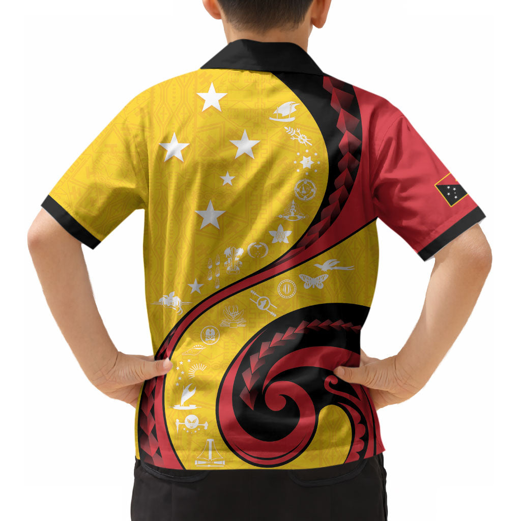 Papua New Guinea Independence Kid Hawaiian Shirt Special Style Yellow Version LT05