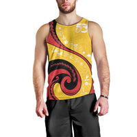 Papua New Guinea 50th Independence Anniversary Men Tank Top Special Style Yellow Version LT05 - Polynesian Pride