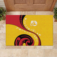 Papua New Guinea 50th Independence Anniversary Rubber Doormat Special Style Yellow Version LT05 Yellow - Polynesian Pride