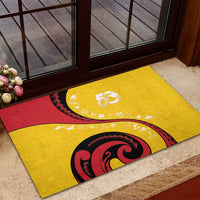 Papua New Guinea 50th Independence Anniversary Rubber Doormat Special Style Yellow Version LT05 - Polynesian Pride