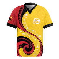 Papua New Guinea 50th Independence Anniversary Rugby Jersey Special Style Yellow Version - Polynesian Pride