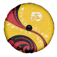 Papua New Guinea 50th Independence Anniversary Spare Tire Cover Special Style Yellow Version - Polynesian Pride