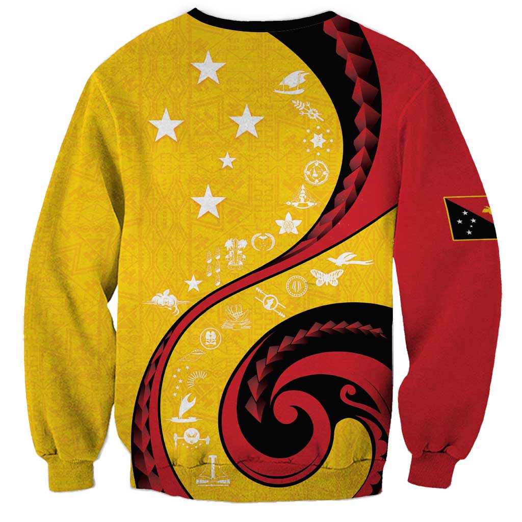 Papua New Guinea 50th Independence Anniversary Sweatshirt Special Style Yellow Version LT05 - Polynesian Pride