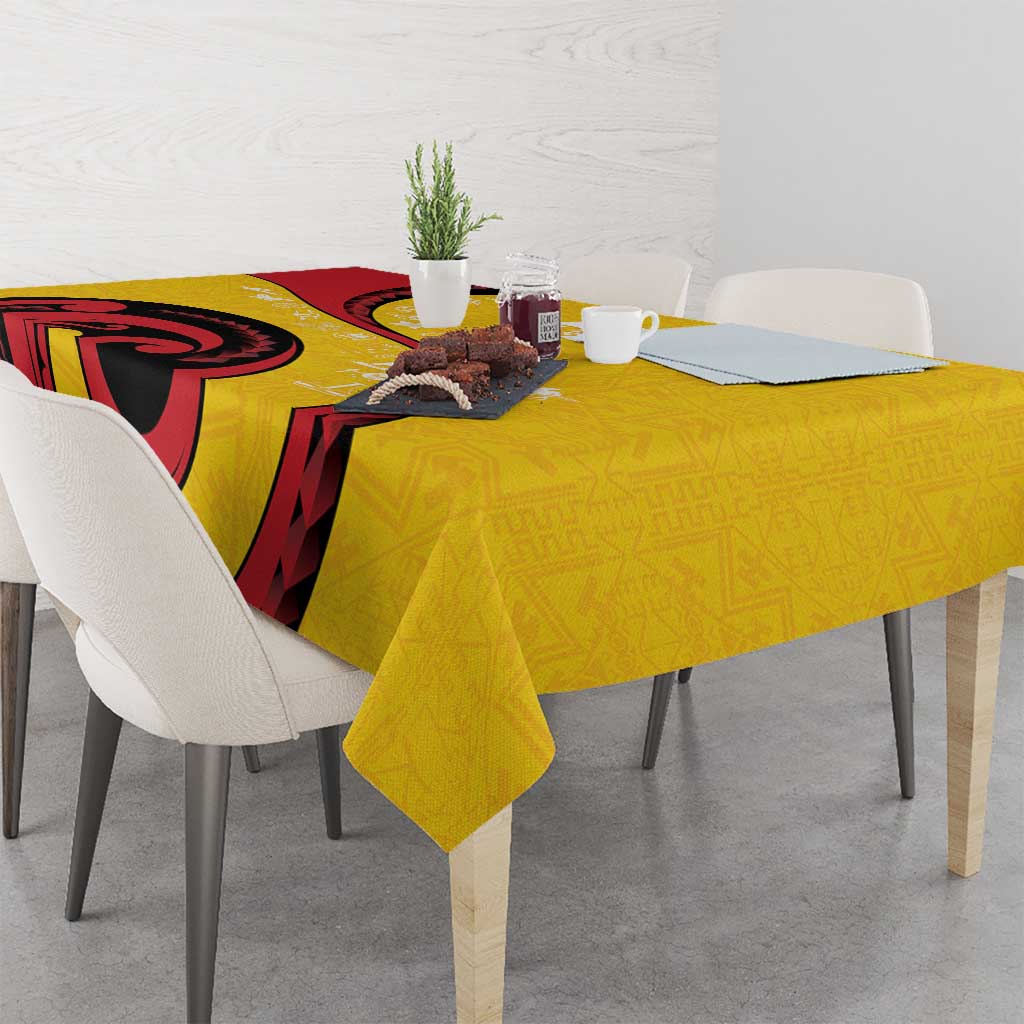 Papua New Guinea 50th Independence Anniversary Tablecloth Special Style Yellow Version LT05 - Polynesian Pride