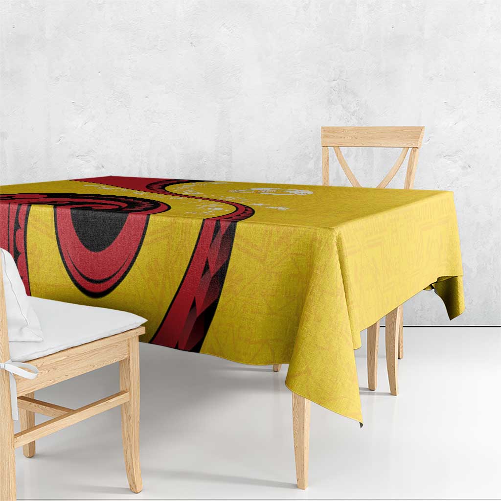 Papua New Guinea 50th Independence Anniversary Tablecloth Special Style Yellow Version LT05 - Polynesian Pride