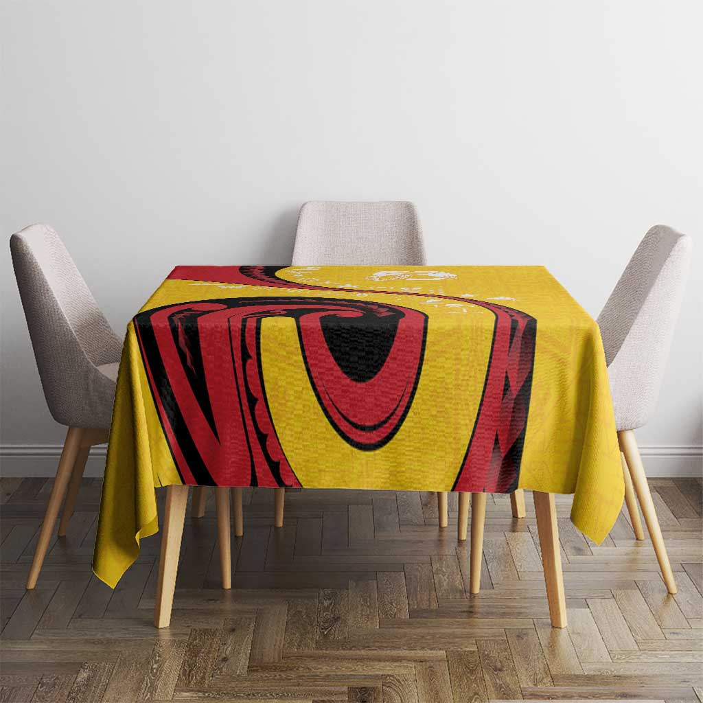 Papua New Guinea 50th Independence Anniversary Tablecloth Special Style Yellow Version LT05 - Polynesian Pride