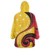 Papua New Guinea 50th Independence Anniversary Wearable Blanket Hoodie Special Style Yellow Version LT05 - Polynesian Pride