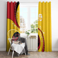 Papua New Guinea 50th Independence Anniversary Window Curtain Special Style Yellow Version - Polynesian Pride