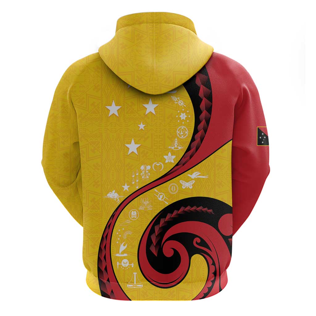 Papua New Guinea 50th Independence Anniversary Zip Hoodie Special Style Yellow Version - Polynesian Pride