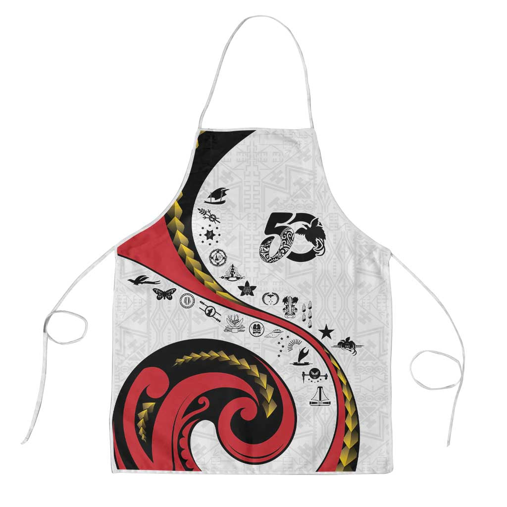 Papua New Guinea 50th Independence Anniversary Apron Special Style White Version - Polynesian Pride