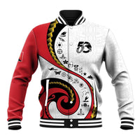 Papua New Guinea 50th Independence Anniversary Baseball Jacket Special Style White Version LT05 Unisex White - Polynesian Pride