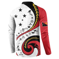 Papua New Guinea 50th Independence Anniversary Button Sweatshirt Special Style White Version LT05 - Polynesian Pride