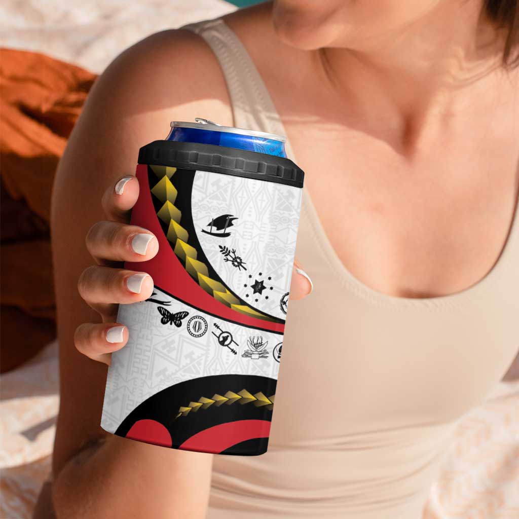 Papua New Guinea 50th Independence Anniversary 4 in 1 Can Cooler Tumbler Special Style White Version LT05 - Polynesian Pride