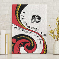 Papua New Guinea 50th Independence Anniversary Canvas Wall Art Special Style White Version LT05 Without Frame White - Polynesian Pride