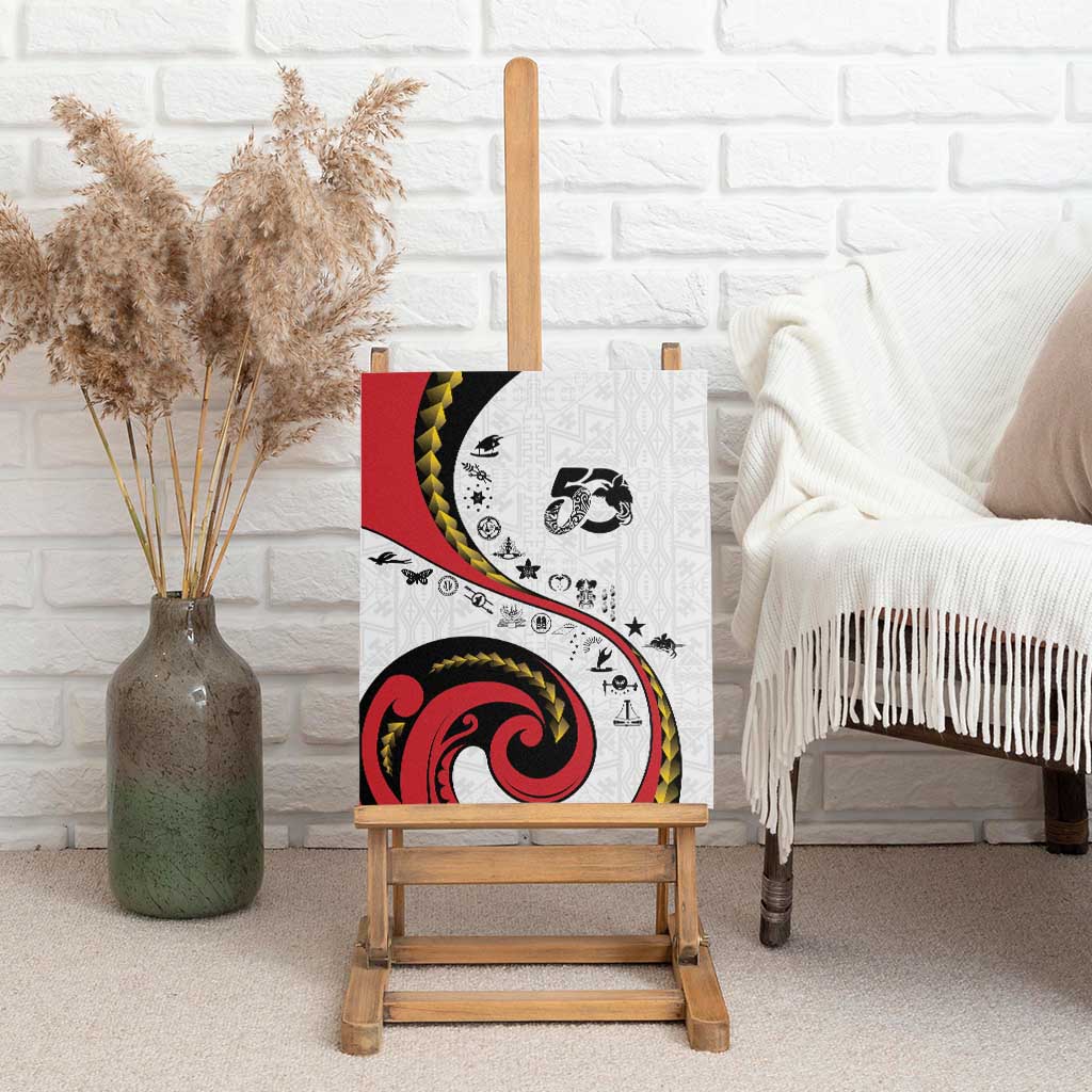 Papua New Guinea 50th Independence Anniversary Canvas Wall Art Special Style White Version LT05 - Polynesian Pride