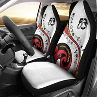Papua New Guinea 50th Independence Anniversary Car Seat Cover Special Style White Version - Polynesian Pride