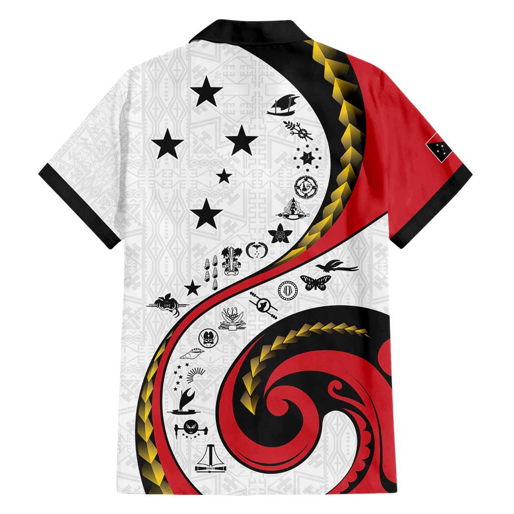 Papua New Guinea 50th Independence Anniversary Family Matching Short Sleeve Bodycon Dress and Hawaiian Shirt Special Style White Version - Polynesian Pride