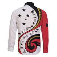 Papua New Guinea 50th Independence Anniversary Family Matching Short Sleeve Bodycon Dress and Hawaiian Shirt Special Style White Version - Polynesian Pride