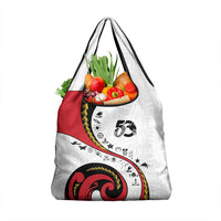 Papua New Guinea 50th Independence Anniversary Grocery Bag Special Style White Version LT05 1-pack One Size White - Polynesian Pride