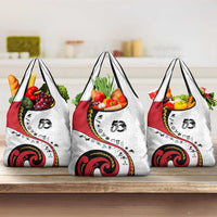Papua New Guinea 50th Independence Anniversary Grocery Bag Special Style White Version LT05 3-pack One Size White - Polynesian Pride