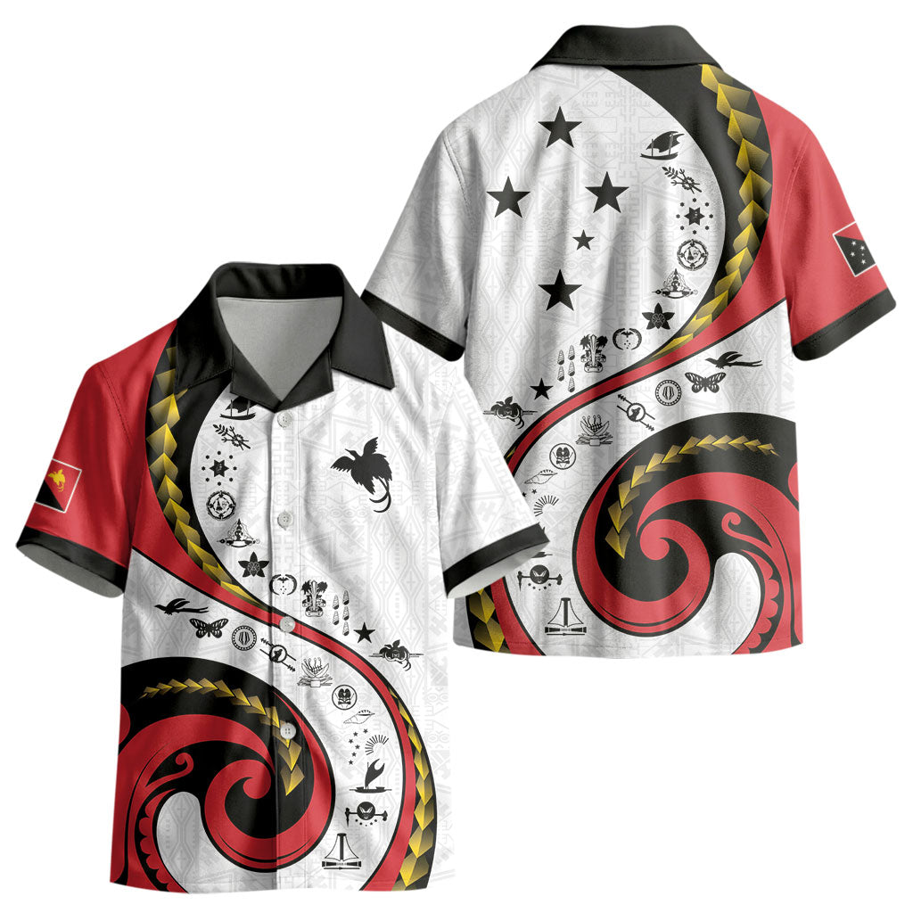 Papua New Guinea Independence Kid Hawaiian Shirt Special Style White Version LT05