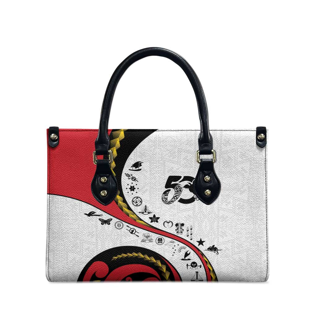 Papua New Guinea 50th Independence Anniversary Leather Bag Special Style White Version - Polynesian Pride