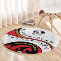 Papua New Guinea 50th Independence Anniversary Round Carpet Special Style White Version - Polynesian Pride