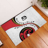 Papua New Guinea 50th Independence Anniversary Rubber Doormat Special Style White Version LT05 - Polynesian Pride