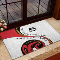 Papua New Guinea 50th Independence Anniversary Rubber Doormat Special Style White Version LT05 - Polynesian Pride