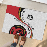 Papua New Guinea 50th Independence Anniversary Rubber Doormat Special Style White Version LT05 - Polynesian Pride