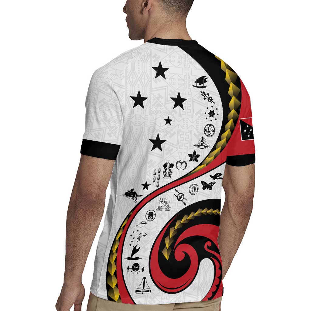 Papua New Guinea 50th Independence Anniversary Rugby Jersey Special Style White Version - Polynesian Pride